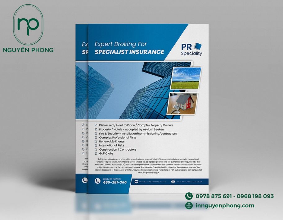 Tờ rơi bảo hiểm xã hội in sắc nét